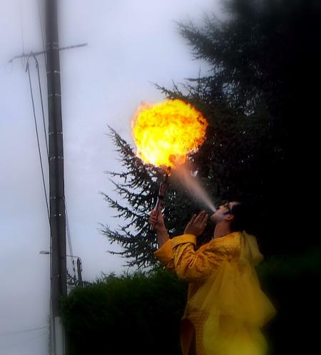 Le ciel enflammé...